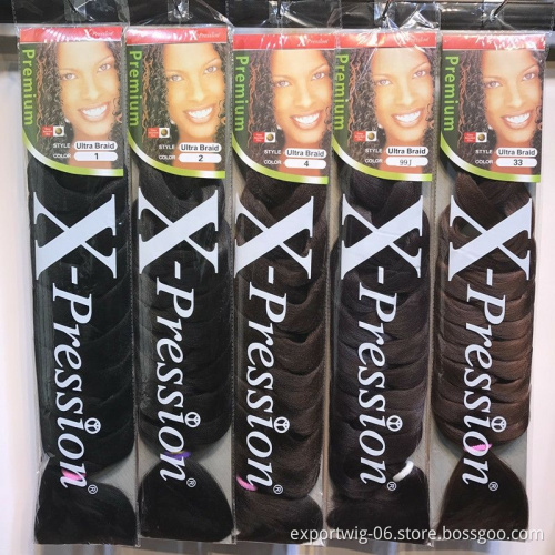 82 Inch 165G/pcs Yaki Texture Ombre Synthetic Braiding Hair Extensions Hot Water Setting Braiding Hair for Crochet Braids Twist